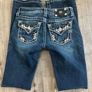 Womens Miss Me boot cut jeans, size 25